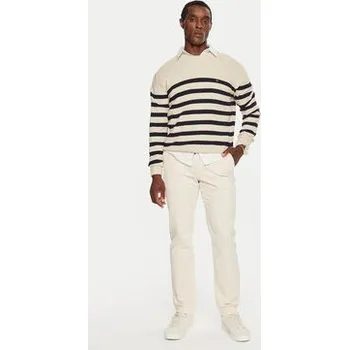 Pánská móda Tommy Hilfiger Kalhoty z materiálu MW0MW32932 Écru Regular Fit 33_34