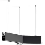 Ledshopik Svítidlo SERPENT tvar Y90 | závěsné | svit dolů | černé | prizma | 3000K | ON-OFF