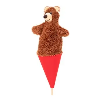 plyšák Medvěd 36 cm, kornoutový maňásek