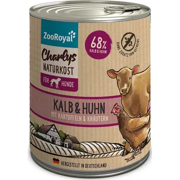 Krmivo pro psa ZooRoyal Charlys Naturkost telecí a kuřecí maso s brambory a bylinkami 800 g