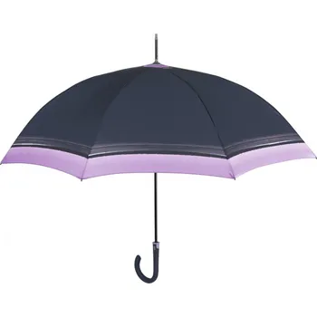 Deštník PERLETTI Dámský automatický deštník COLOR BORDER / fialová obruba, 21695