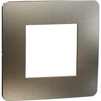 Schneider Electric NU280250M Unica Studio Metal - Krycí rámeček jednonásobný, Bronze/Bílý