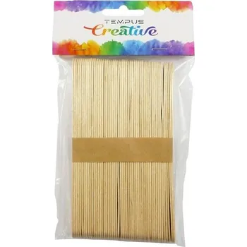 Modelovací hmota Špachtle dřevo 17mm 50ks přírodní