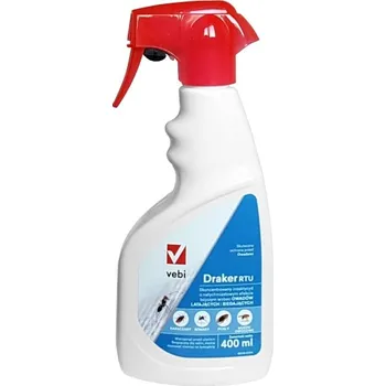 Tekutý přípravek proti švábům, klíšťatům, komárům, mravencům, mouchám, vosám, pavoukům, blechám, štěnicím, rybenkám Vebi 400 kg 400 ml
