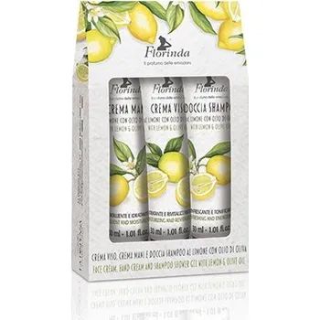 Kosmetická sada Dárková sada dvou krémů na ruce a sprchového šamponu Limone