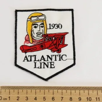 Nášivka Nášivka LETADLO ATLANTIC dětská 20803 - Vzorovaná, 9x7 cm