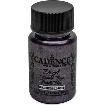 Metalická akrylová barva Cadence Dora Metalic - tmavá orchidej / 50 ml