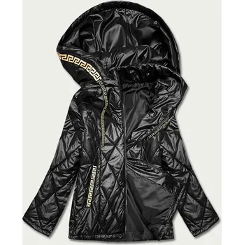 Černá dámská bunda s ozdobným lemováním (B8097-1) odstíny černé 46