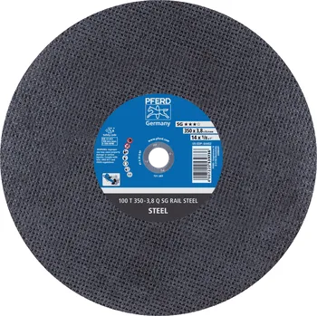 Řezný kotouč Pferd 66323663 | Řezný kotouč 350 x 3,8 x 25,4 mm, SG RAIL STEEL, rovný