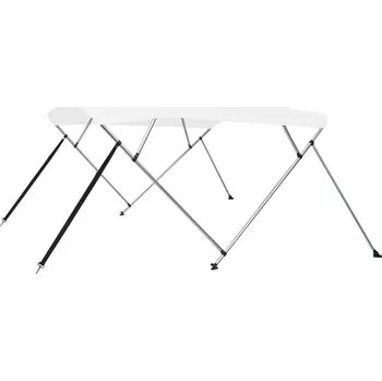 Plachta na motorové vozidlo vidaXL Bimini stříška se 4 oblouky 243x180x137 cm [94810] Barva: Bílá
