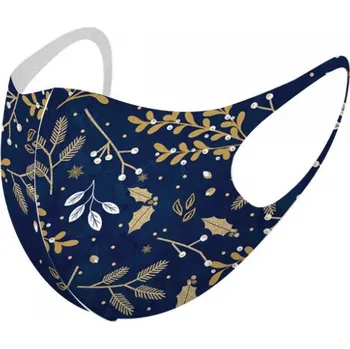 rouška Neoprenová rouška pro dospělé CHRISTMAS Blue, velikost M