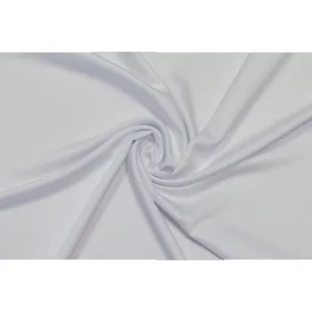 Metráž - Krepsatén Pes BÍLÝ TL55023001 - látka na šaty - Bílá, 140 cm