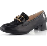 Rieker elegantní polobotky na podpatku lakované černé 45055-00 - 41 | P687628