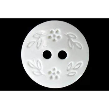 Knoflík Knoflík 211533 bílý - Bílá, 13mm