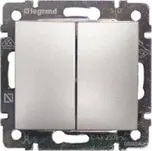 Legrand 770108 VALENA hliník dvojitý střídavý přepínač č.6+6