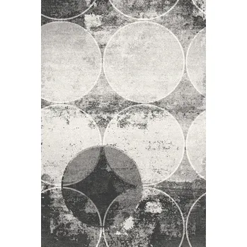 Koberec Vlněný koberec Agnella Opal Kruh Šedý - 170 x 240 cm