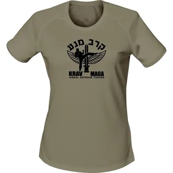 Funkční dámské tričko IDF Krav Maga - olivová