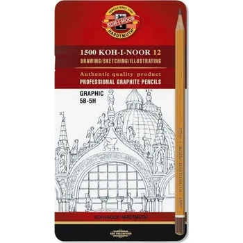 Grafitová tužka Koh-i-noor 1502 GRAPHIC 12 ks