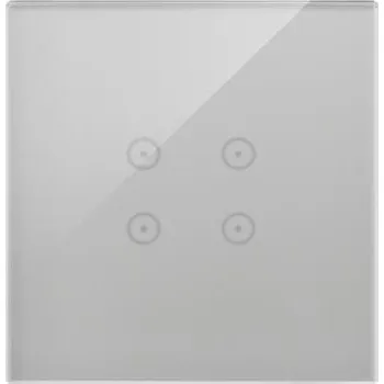 vypínač Simon DSTR14/71 Dotykový panel 1-modulový 4 dotyková pole, bouřková/stříbro