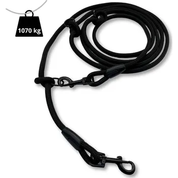 Vodítko pro psa PafDog® Přepínací nastavitelné vodítko 10mm, 11 délek, černé extra pevné DÉLKA VODÍTKA: 1.5 metru