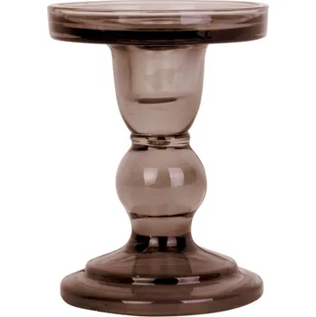 Svícen Svícen Glass Art glass čokoládově hnědý střední 11,5cm Present Time (Barva-čokoládově hnědá, sklo)