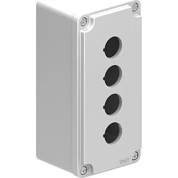 RC model auta LOVATO Electric LPZM4A8 prázdný kovový kryt ovládací skříně pro 4 ovladače, šedé provedení