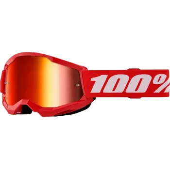 Cyklistická přilba Brýle - 100% Strata 2 Red - Mirror red Lens