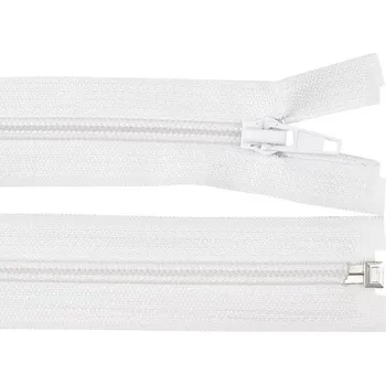 Zip Spirálový zip šíře 5 mm délka 55 cm (bundový) POL - 101 White