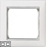 Legrand 770492 VALENA rám. 2p hor. bílá-stříbro