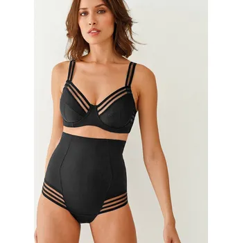 Kalhotky Tvarující kalhotky s vysokým pasem a efektem plochého břicha černá 40
