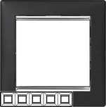 Legrand 770395 VALENA rám. 5p hor. černá-stříbro