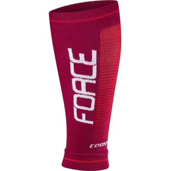 Cyklistické návleky FORCE Návleky na nohy FORCE COMPRESS, bordó-červené - S - M