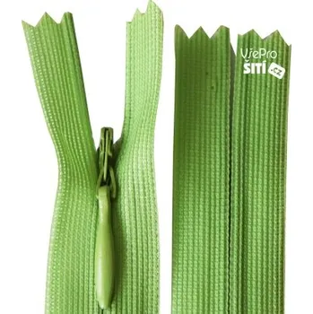 Zip zip skrytý spir STŘEDNĚ ZELENÁ No3 4419XX - Stř.zelená, 18cm