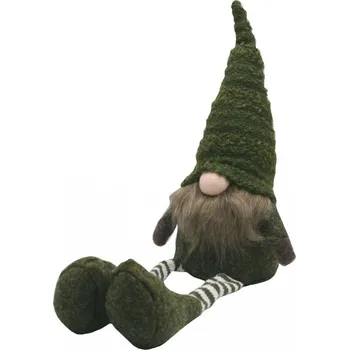 Vánoční dekorace Sedící skřítek 19-13cm 3000039