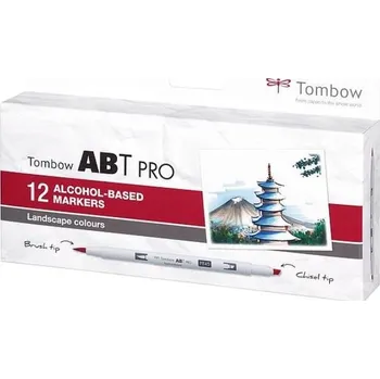 Tombow Oboustranný lihový fix ABT PRO - Landscape colors 12 ks