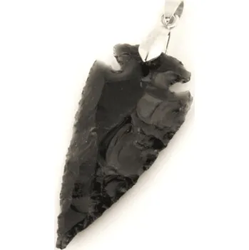 Šperk Milujeme Kameny Obsidián černý - hrot šípu - přívěsek 241489