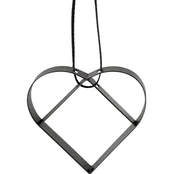 Vánoční dekorace Vánoční dekorace FIGURA 5 cm, srdce, jemně černá, nerezová ocel, Stelton