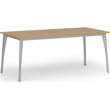 Psací stůl B2B Partner Jednací kancelářský stůl PRIMO OMEGA, 180x90 cm, šedá podnož, buk
