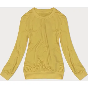 Dámská mikina Tenká žlutá dámská tepláková mikina se stahovacími lemy (68W05-117) odstíny žluté L (40)