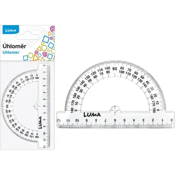 pravítka Úhloměr 180° transparentní