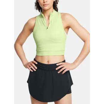 Dámské tílko Under Armour UA Run Anywhere Crop Tank 1386344-383 Zelená MD