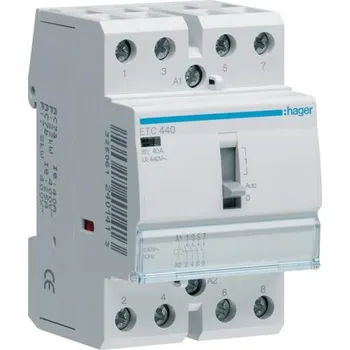 Stykač Hager ETC440 Stykač s aut. návratem 40A, 4S, 230V AC