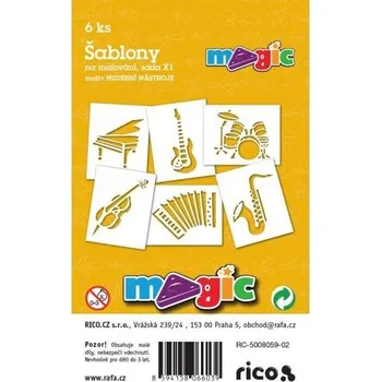 MAGIC papír šablony na malování HUDEBNÍ