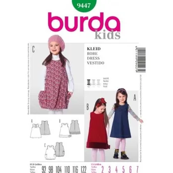 Volný čas Střih Burda číslo 9447 na šatičky -