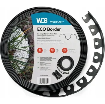Zahradní obrubník WDB Eco Broder Obrubník trávníku 10 m černý