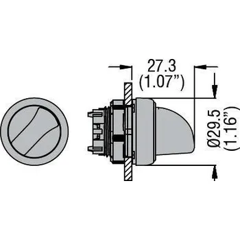 vypínač LOVATO Electric LPCSL1328 Plastový otočný ovladač prosvětlovací 10-2 bílá