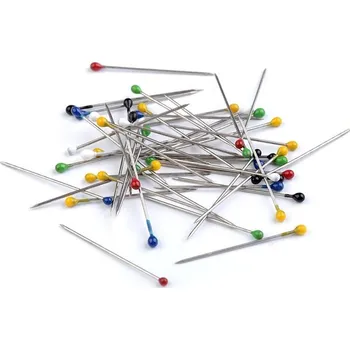 Špendlíky délka 27 mm s plastovou hlavičkou - mix barev
