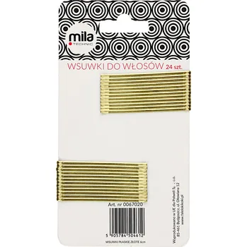 Mila sponka vlnitá 6 cm zlatá