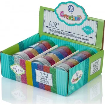 Lepicí páska CREATIVO Dekorační washi páska 15 mm x 5 m, mix motivů GLOSSY, 421118001