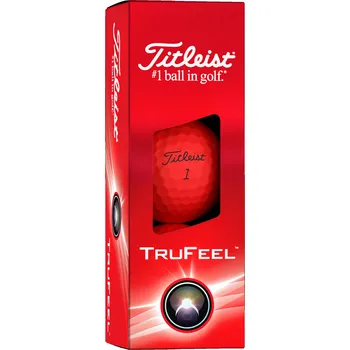 Golfový míček Titleist TruFeel 2024 golfové míče - červené matné 3 ks